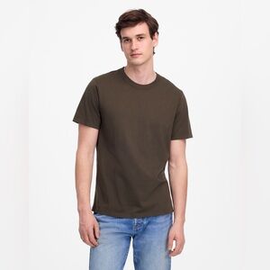 NWOT Madewell All Day Casual Everyday Short Sleeve Crewneck Brown Tee Shirt Sz L